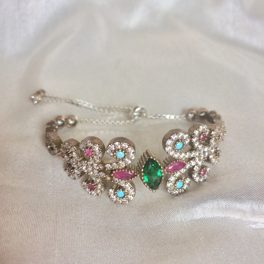 925 bracelet with gemstones